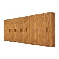 Closet Casal Duplo Rubi Premium 16 Portas 8 Gavetas Cinamomo