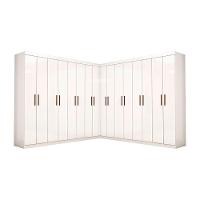 Closet Casal Duplo Rubi Premium 16 Portas 8 Gavetas Branco - 8