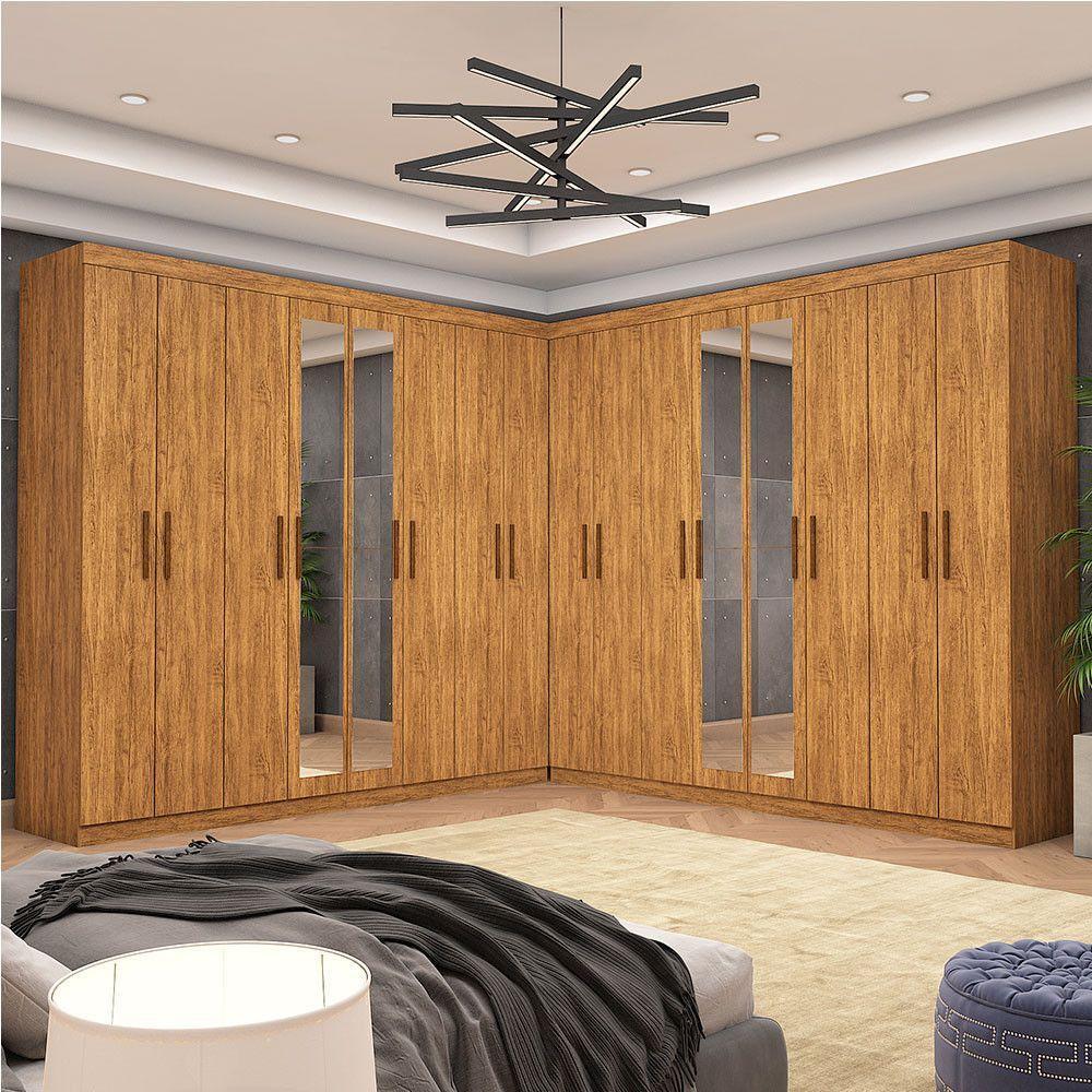 Closet Casal Duplo Rubi Premium 16 Portas Plus 8 Gavetas Cinamomo - 1