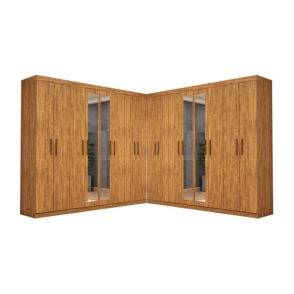 Closet Casal Duplo Rubi Premium 16 Portas Plus 8 Gavetas Cinamomo - 4