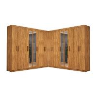 Closet Casal Duplo Rubi Premium 16 Portas Plus 8 Gavetas Cinamomo