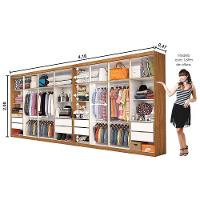 Closet Casal Duplo Rubi Premium 16 Portas Plus 8 Gavetas Cinamomo - 7