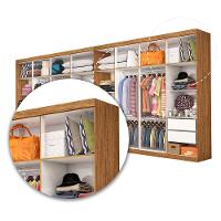 Closet Casal Duplo Rubi Premium 16 Portas Plus 8 Gavetas Cinamomo - 8