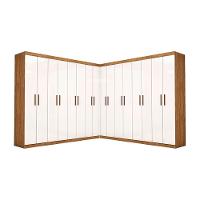 Closet Casal Duplo Rubi Premium 16 Portas 8 Gavetas Cinamomo Branco - 6