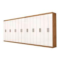 Closet Casal Duplo Rubi Premium 16 Portas 8 Gavetas Cinamomo Branco - 9