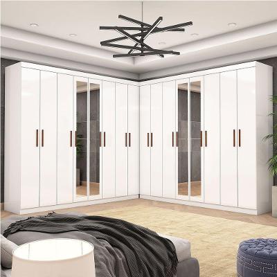 Closet Casal Duplo Rubi Premium 16 Portas Plus 8 Gavetas Branco