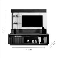 Home Granada Com Led Mavaular Para Tv De Até 65 Polegadas Nature Com Off White - 3