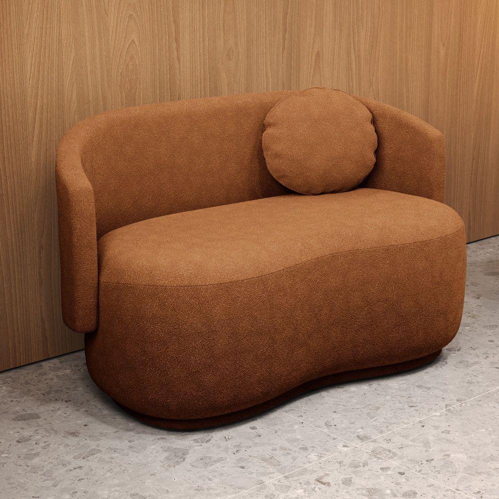 Kit 4 Almofadas Bolacha Redonda Cookie 40x40 Cm Boucle 7 Decor Terracota - 2