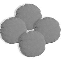 Kit 4 Almofadas Bolacha Redonda Cookie 40x40 Cm Boucle 7 Decor Cinza Escuro - 1