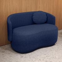 Kit 4 Almofadas Bolacha Redonda Cookie 40x40 Cm Veludo 7 Decor Azul Marinho - 2