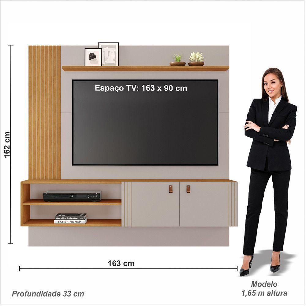 Painel Preciso Candian Jcm Movelaria Off White Com Cinamomo - 2