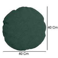 Kit 4 Almofadas Bolacha Redonda Cookie 40x40 Cm Veludo 7 Decor Verde Escuro - 4