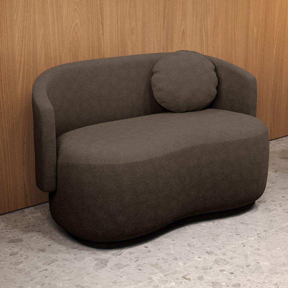 Kit 4 Almofadas Bolacha Redonda Cookie 40x40 Cm Boucle 7 Decor Marrom - 2