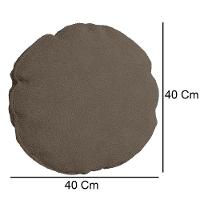 Kit 4 Almofadas Bolacha Redonda Cookie 40x40 Cm Boucle 7 Decor Marrom - 4