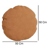 Kit 2 Almofadas Bolacha Redonda Cookie 40x40 Cm Boucle 7 Decor Terracota - 4