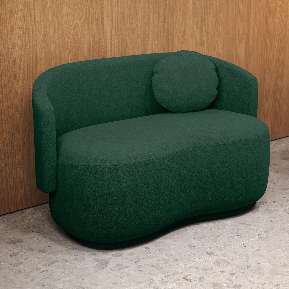Almofada Bolacha Redonda Cookie 40x40 Cm Boucle 7 Decor Verde Escuro - 2