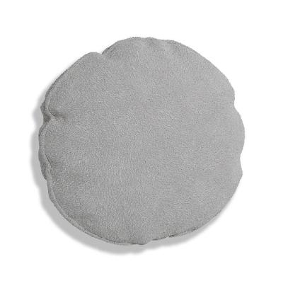 Almofada Bolacha Redonda Cookie 40x40 Cm Veludo 7 Decor Prata