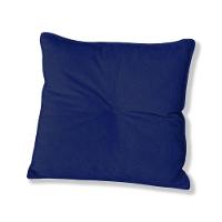 Almofada Quadrada Tina Com Botão Central 50x50 Cm Boucle 7 Decor Azul Marinho - 1