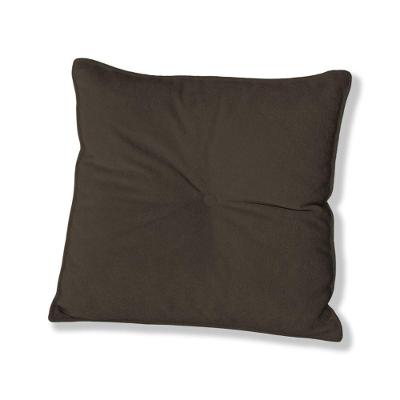 Almofada Quadrada Tina Com Botão Central 50x50 Cm Boucle 7 Decor Marrom