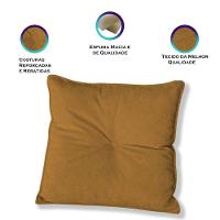 Kit 2 Almofadas Quadradas Tina Com Botão Central 50x50 Cm Boucle 7 Decor Terracota - 3