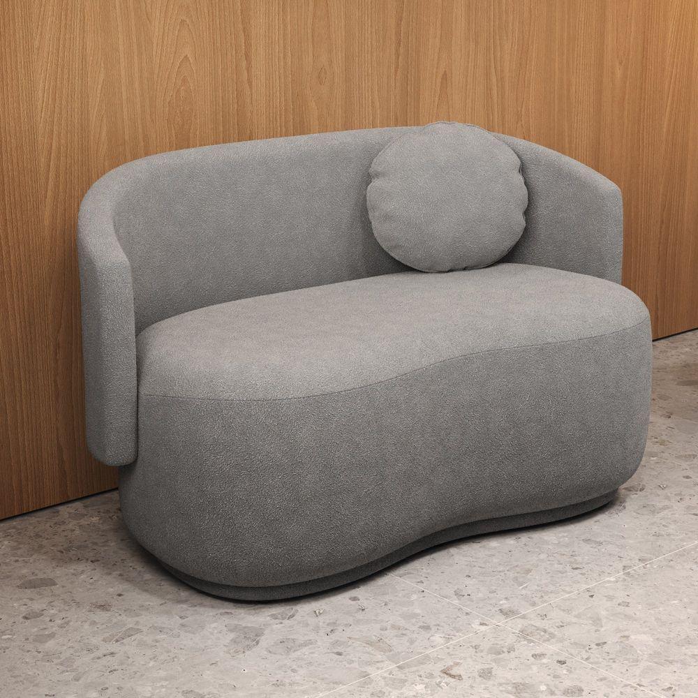 Almofada Bolacha Redonda Cookie 40x40 Cm Boucle 7 Decor Prata - 2