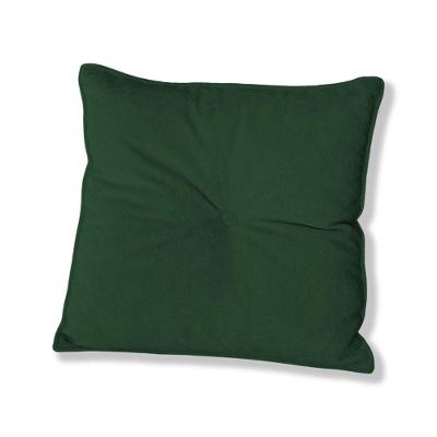 Almofada Quadrada Tina Com Botão Central 50x50 Cm Boucle 7 Decor Verde Escuro