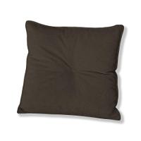Almofada Quadrada Tina Com Botão Central 50x50 Cm Veludo 7 Decor Marrom - 1