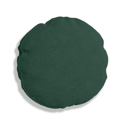 Almofada Bolacha Redonda Cookie 40x40 Cm Veludo 7 Decor Verde Escuro