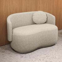 Kit 2 Almofadas Bolacha Redonda Cookie 40x40 Cm Boucle 7 Decor Bege - 2