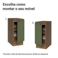Balcão De Cozinha 35 Cm 1 Porta Rustic/verde Vik Madesa Rustic/verde