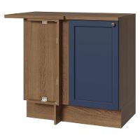 Balcão De Canto 1 Porta Rustic/azul Vik Madesa Rustic/azul - 1