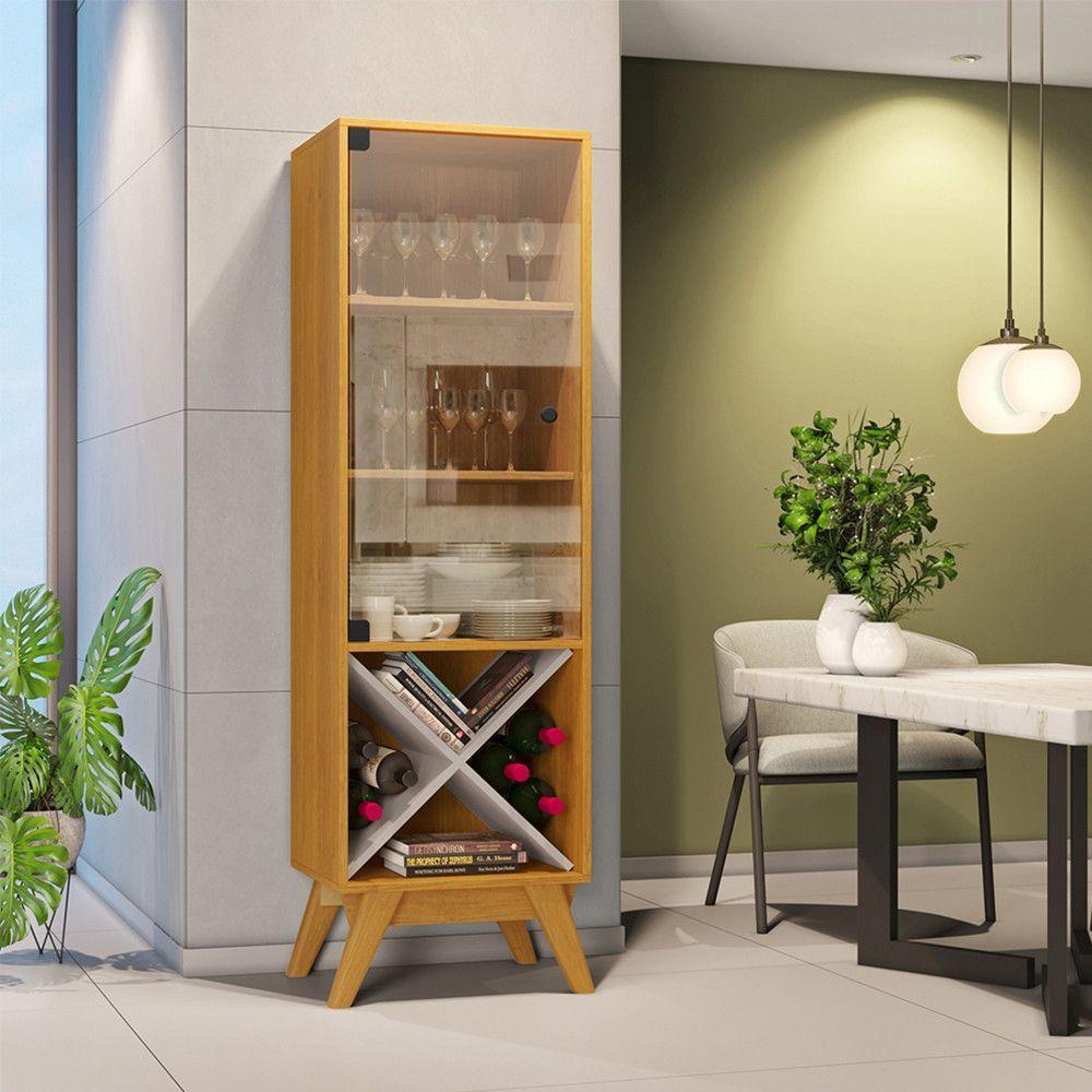 Cristaleira Graça Candian Jcm Movelaria Cinamomo Com Off White - 1