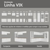 Balcão De Cozinha 120 Cm 2 Portas 3 Gavetas Branco Tampo Rustic Vik Madesa Branco/rustic - 10