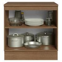 Balcão De Cozinha 80 Cm 2 Portas Rustic/azul Vik Madesa Rustic/azul