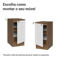 Balcão De Cozinha 40 Cm 1 Porta Rustic/branco Vik Madesa Rustic/branco - 6