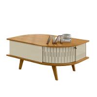 Mesa De Centro Retrô Indianápolis - 7 Decor Cumaru E Opala - 1