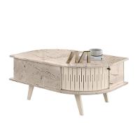 Mesa De Centro Retrô Indianápolis - 7 Decor Calacata E Off White - 1