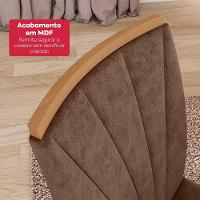 Conjunto Sala De Jantar Mesa Easy Pop 120x80cm Tampo Mdf Com 4 Cadeiras Confort Couro Morano Avelã Amêndoa/off White - 8