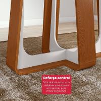 Conjunto Sala De Jantar Mesa Easy Pop 170x90cm Tampo Mdf Com 6 Cadeiras Confort Veludo Liso Capuccino Frassino/off White - 6