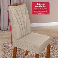 Conjunto Sala De Jantar Mesa Easy Pop 120x80cm Tampo Mdf Com 4 Cadeiras Confort Linho Rinzai Bege Frassino/off White - 6
