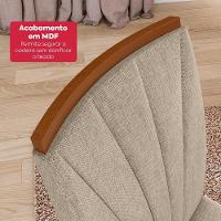 Conjunto Sala De Jantar Mesa Easy Pop 120x80cm Tampo Mdf Com 4 Cadeiras Confort Linho Rinzai Bege Frassino/off White - 7