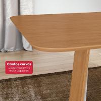 Conjunto Sala De Jantar Mesa Easy Pop 120x80cm Tampo Mdf Com 4 Cadeiras Confort Suede Animale Bege Amêndoa/off White - 5