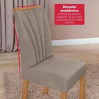 Conjunto Sala De Jantar Mesa Easy Pop 120x80cm Tampo Mdf Com 4 Cadeiras Confort Suede Animale Bege Amêndoa/off White - 7
