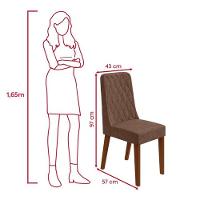 Conjunto Sala De Jantar Mesa Easy Pop 120x80cm Tampo Vidro/mdf Com 4 Cadeiras Seat Couro Morano Avelã Frassino/off White - 6