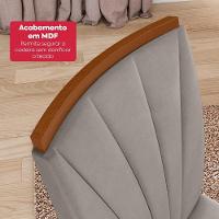 Conjunto Sala De Jantar Mesa Easy Pop 120x80cm Tampo Mdf Com 4 Cadeiras Confort Veludo Capuccino Frassino/off White - 2