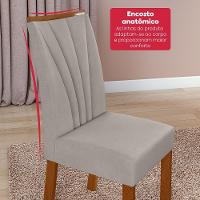 Conjunto Sala De Jantar Mesa Easy Pop 120x80cm Tampo Mdf Com 4 Cadeiras Confort Veludo Capuccino Frassino/off White - 9
