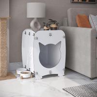 Mesa De Cabeceira Casinha Pet Gato Cat Branco - 1
