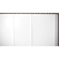 Cabeceira Casal Clara 1,40 Almofadada Corino Branco - 3