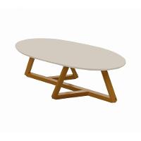 Mesa De Centro Sala De Estar Classic Oval Off White