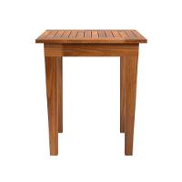 Mesa Lateral 50x35 Ripada Madeira Rustica Castanho - 3